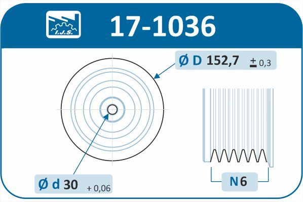 Levně Řemenice, klikový hřídel IJS GROUP 17-1036