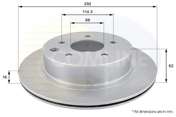 Tarcza hamulcowa COMLINE ADC0272V