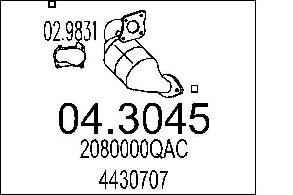 Katalizator MTS 04.3045