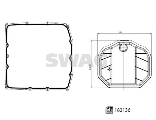 Zestaw filtra hydraulicznego, automatyczna skrzynia biegów SWAG 33 10 8531