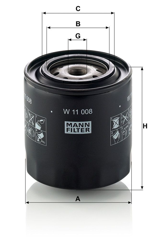 Levně Olejový filtr MANN-FILTER W 11 008