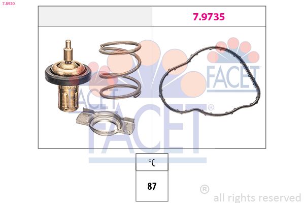 Termostat, środek chłodzący FACET 7.8930