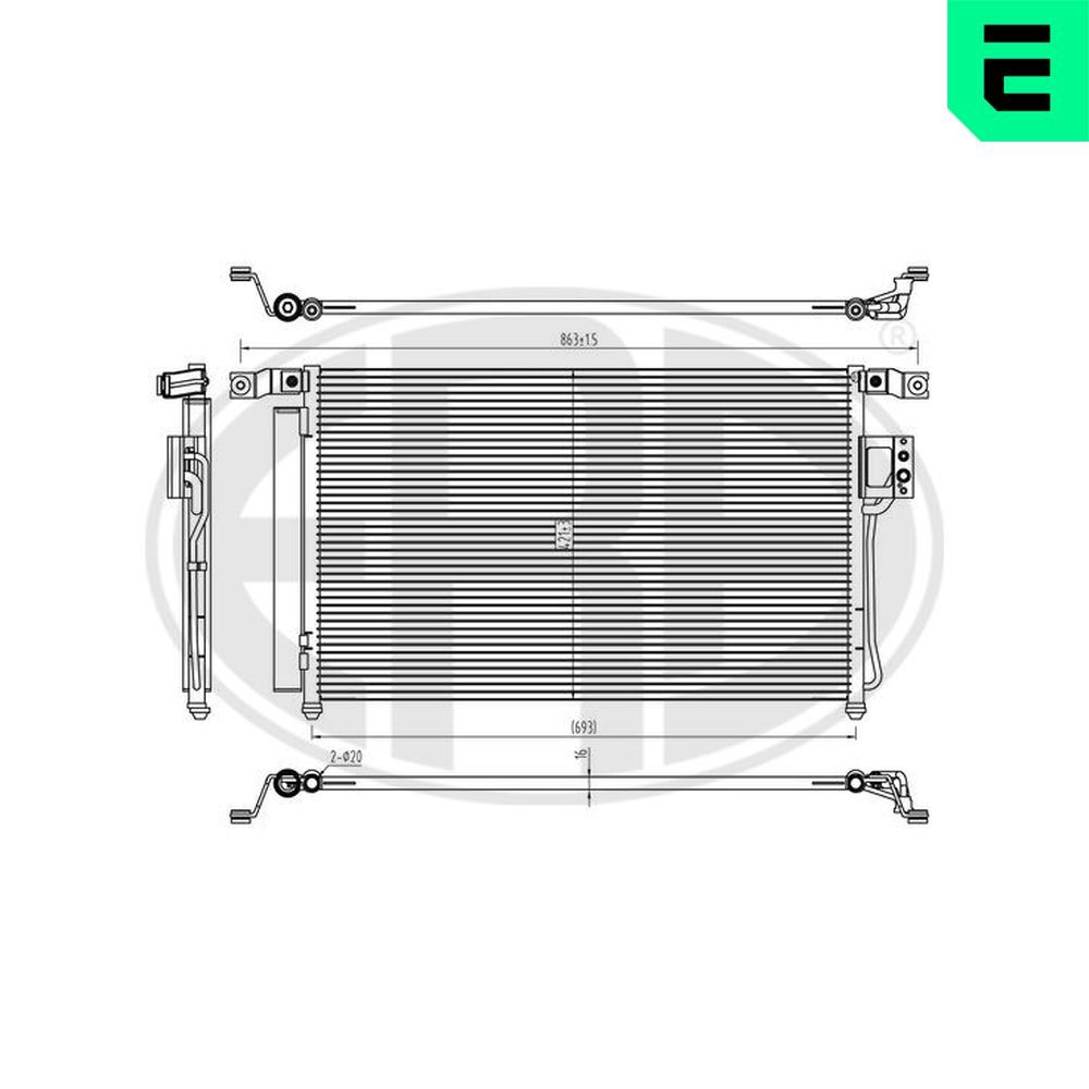 Condensator, climatizare ERA 667294