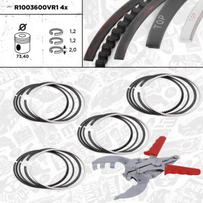 Set segmenti piston ET ENGINETEAM boxET – service kit R1003600VR1