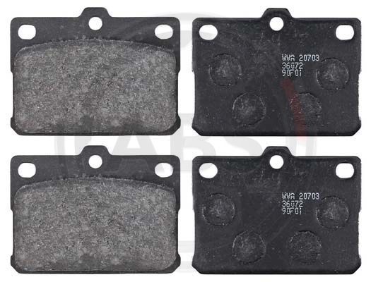 Zestaw klocków hamulcowych, hamulce tarczowe A.B.S. 36072