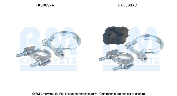 Zestaw montażowy, rura wydechowa BM CATALYSTS FK50637