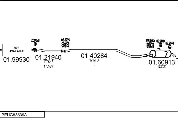 Układ wydechowy MTS PEUG83539A009466