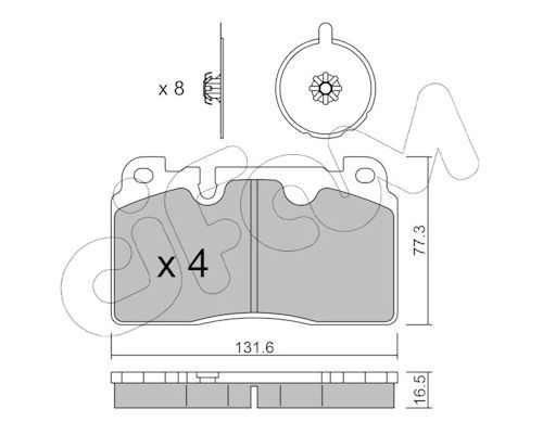 set placute frana,frana disc CIFAM 822-979-0-141