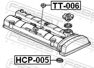 Levně Těsnicí kroužek, svíčka FEBEST HCP-005