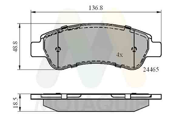 set placute frana,frana disc MOTAQUIP LVXL1341
