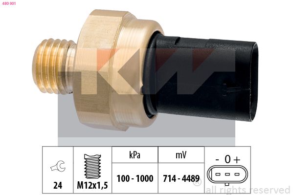 Czujnik, ciśnienie oleju KW 480 001