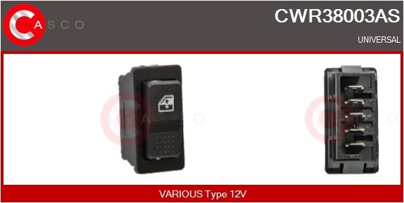 Spínač, zvedací zařízení oken CASCO CWR38003AS