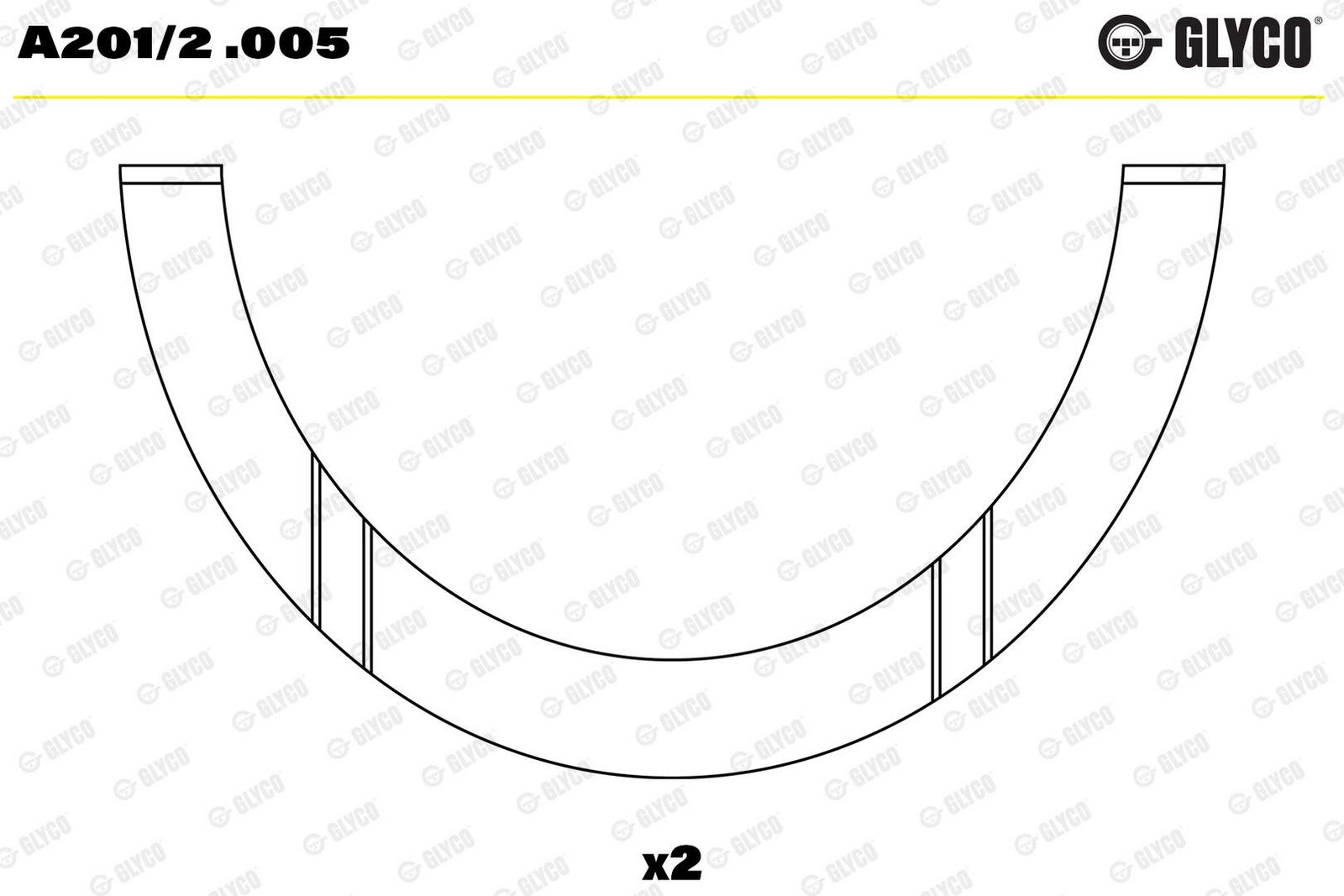 Saiba distantier, arbore cotit GLYCO A201/2 .005