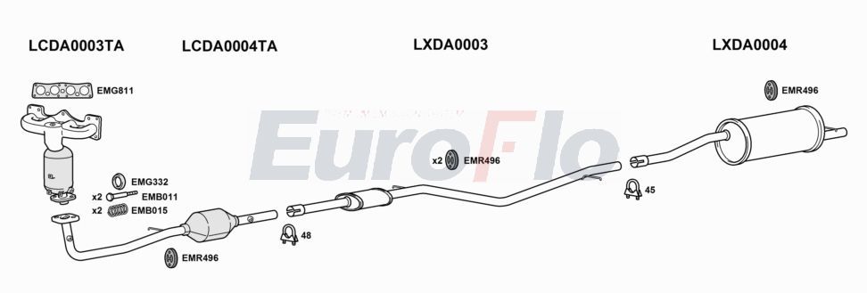 Układ wydechowy EUROFLO DALOG160306LHD