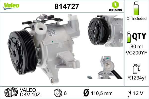 Compresor, climatizare VALEO 814727