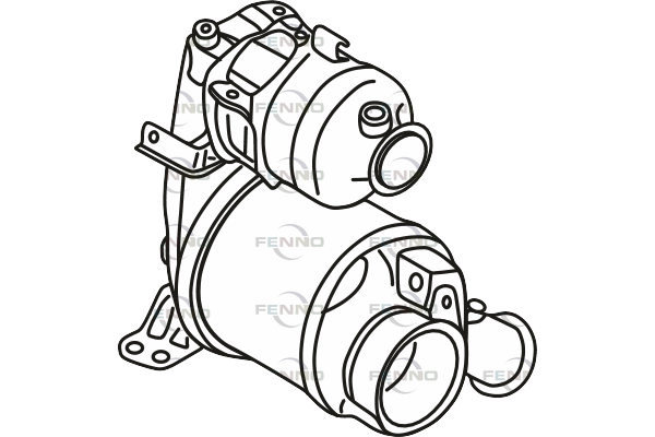 Filtr sadzy / filtr cząstek stałych, układ wydechowy FENNO 04L131678X