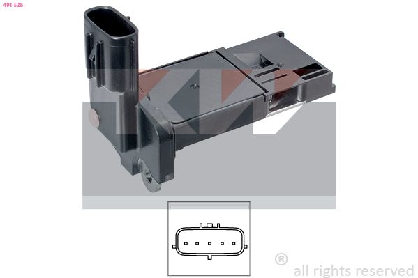 Przepływomierz masowy powietrza KW 491 528