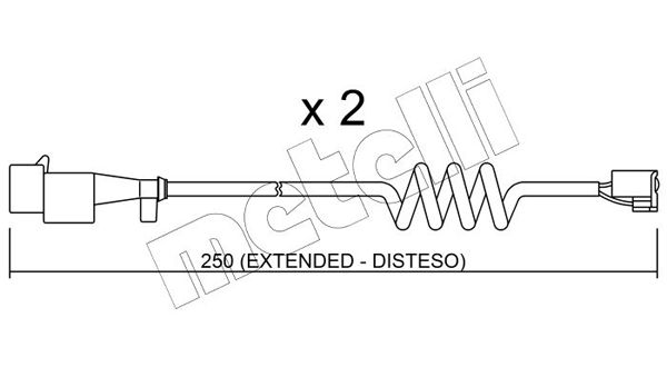 Styk ostrzegawczy, zużycie okładzin hamulcowych METELLI SU.227K