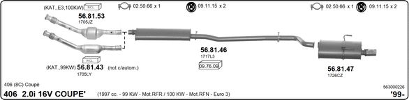 Układ wydechowy IMASAF 563000226