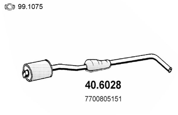 Tłumik środkowy ASSO 40.6028
