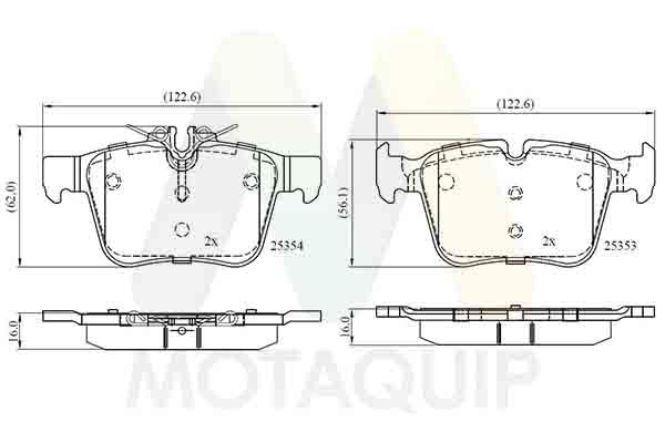 set placute frana,frana disc MOTAQUIP LVXL1886