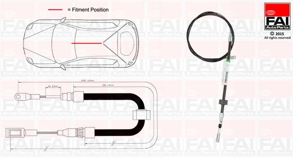 Cięgło, hamulec postojowy FAI AUTOPARTS FBC0165