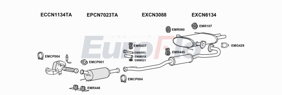 Układ wydechowy EUROFLO PG400722D3001B