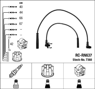 Sada kabelů pro zapalování NGK RCRN637