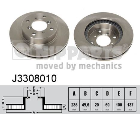 Disc frana NIPPARTS J3308010