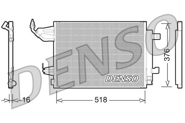 Kondenzátor, klimatizace DENSO DCN16001