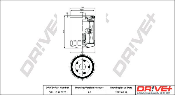Filtr oleju DR!VE+ DP1110.11.0276