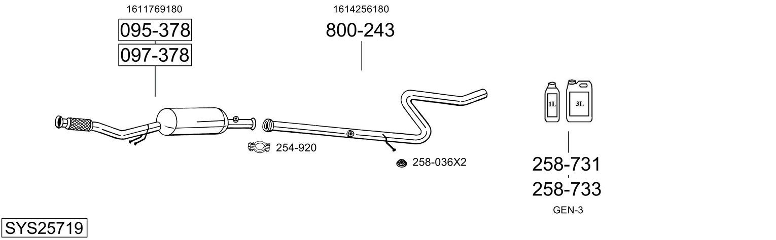 Układ wydechowy BOSAL SYS25719