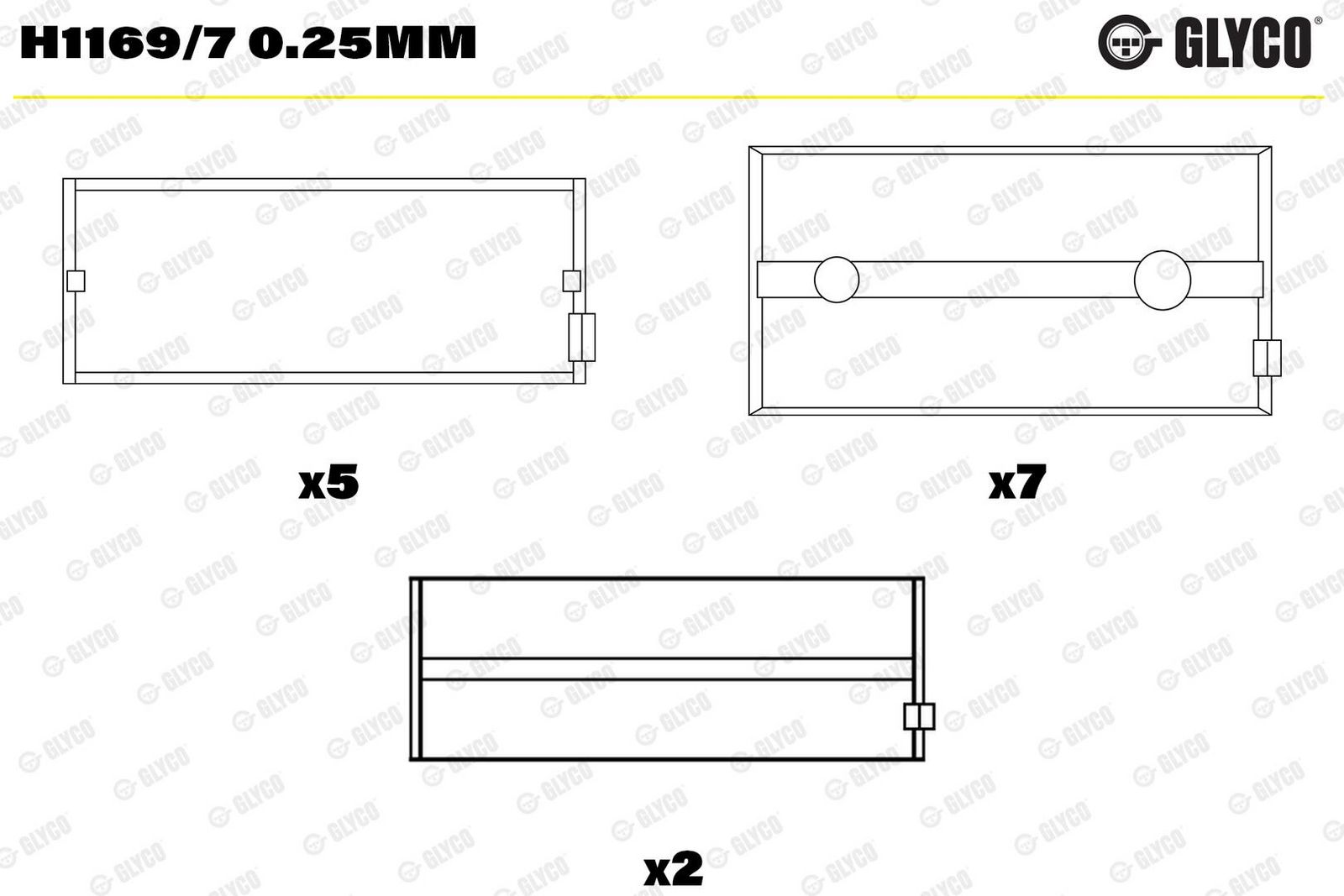 Cuzinet arbore cotit GLYCO H1169/7 0.25mm