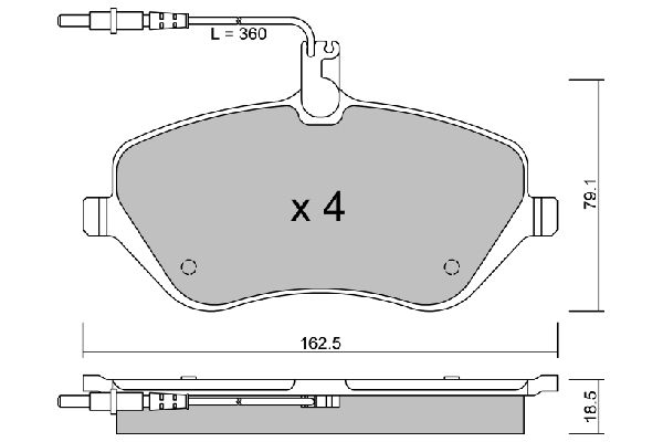 Zestaw klocków hamulcowych, hamulce tarczowe AISIN BPPE-1011