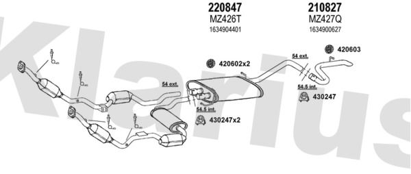 Układ wydechowy KLARIUS 600444E