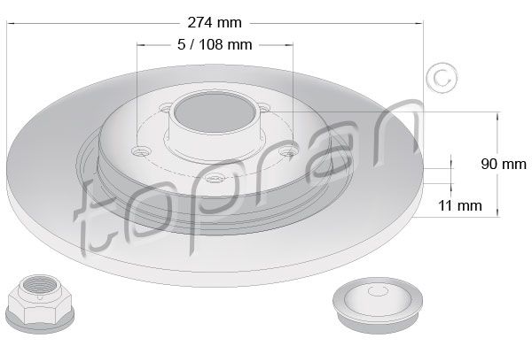 Tarcza hamulcowa TOPRAN 700 819