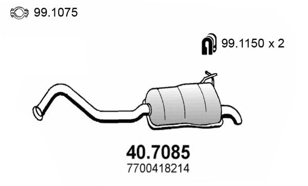 Tłumik końcowy ASSO 40.7085