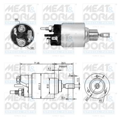 Włącznik elektromagnetyczny, rozrusznik MEAT & DORIA 46197