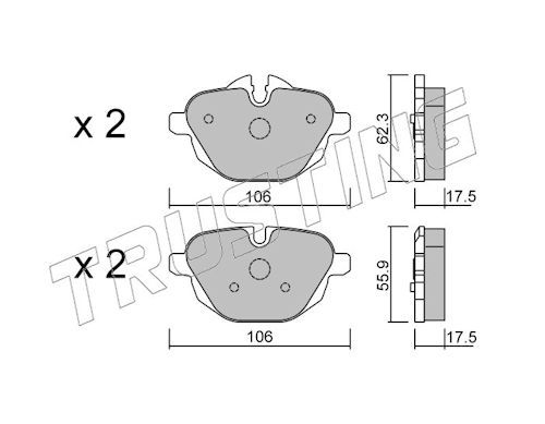 Piduriklotsi komplekt,ketaspidur