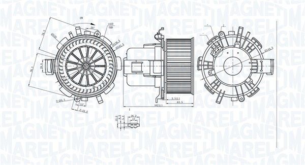 Wentylator wewnętrzny MAGNETI MARELLI 069412315010