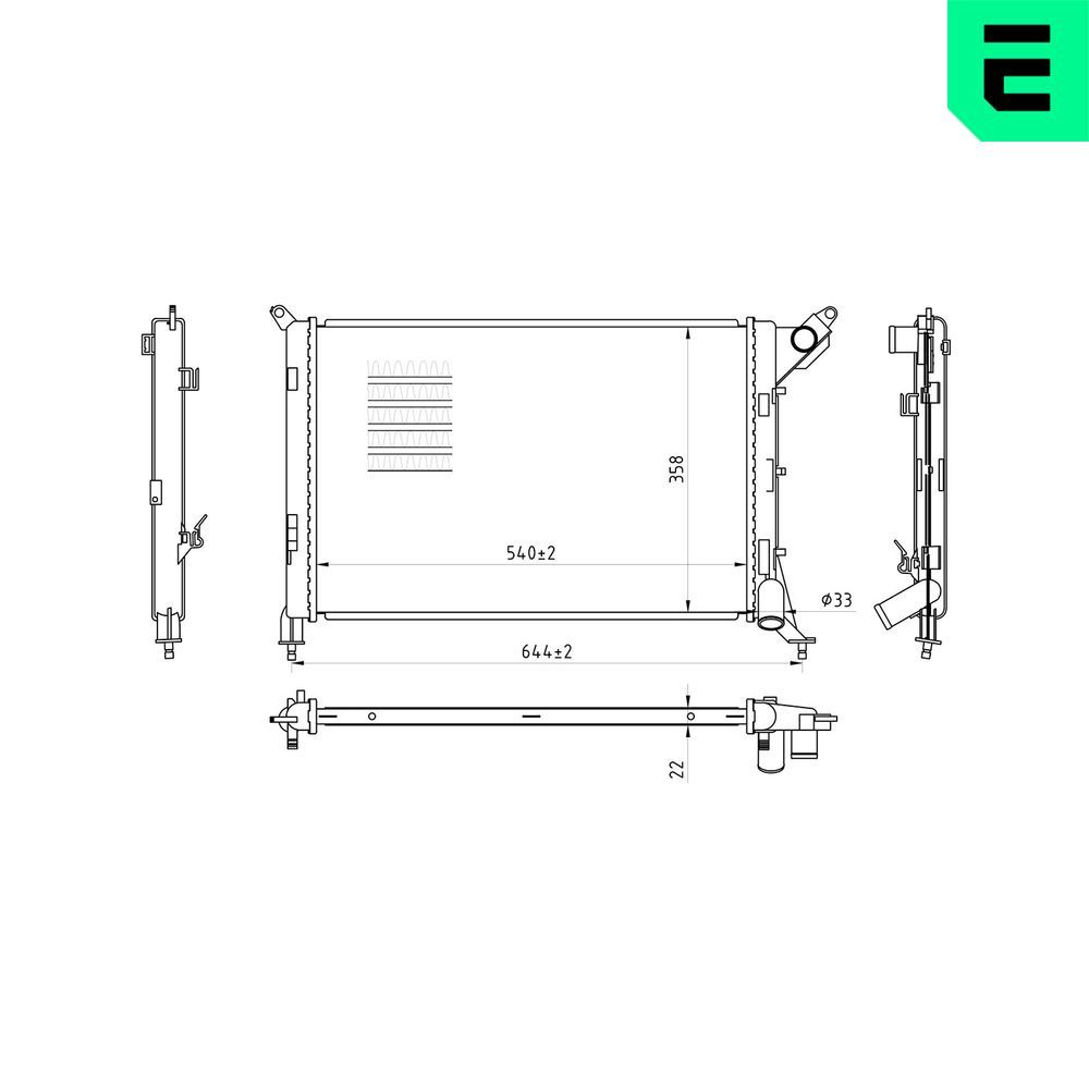 Radiator, racire motor ERA 673359