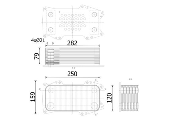 Radiator ulei, ulei motor MAHLE BEHR CLC 304 000S