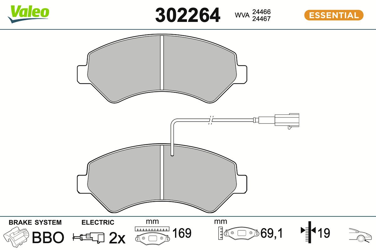 Комплект тормозных колодок, дисковый тормоз