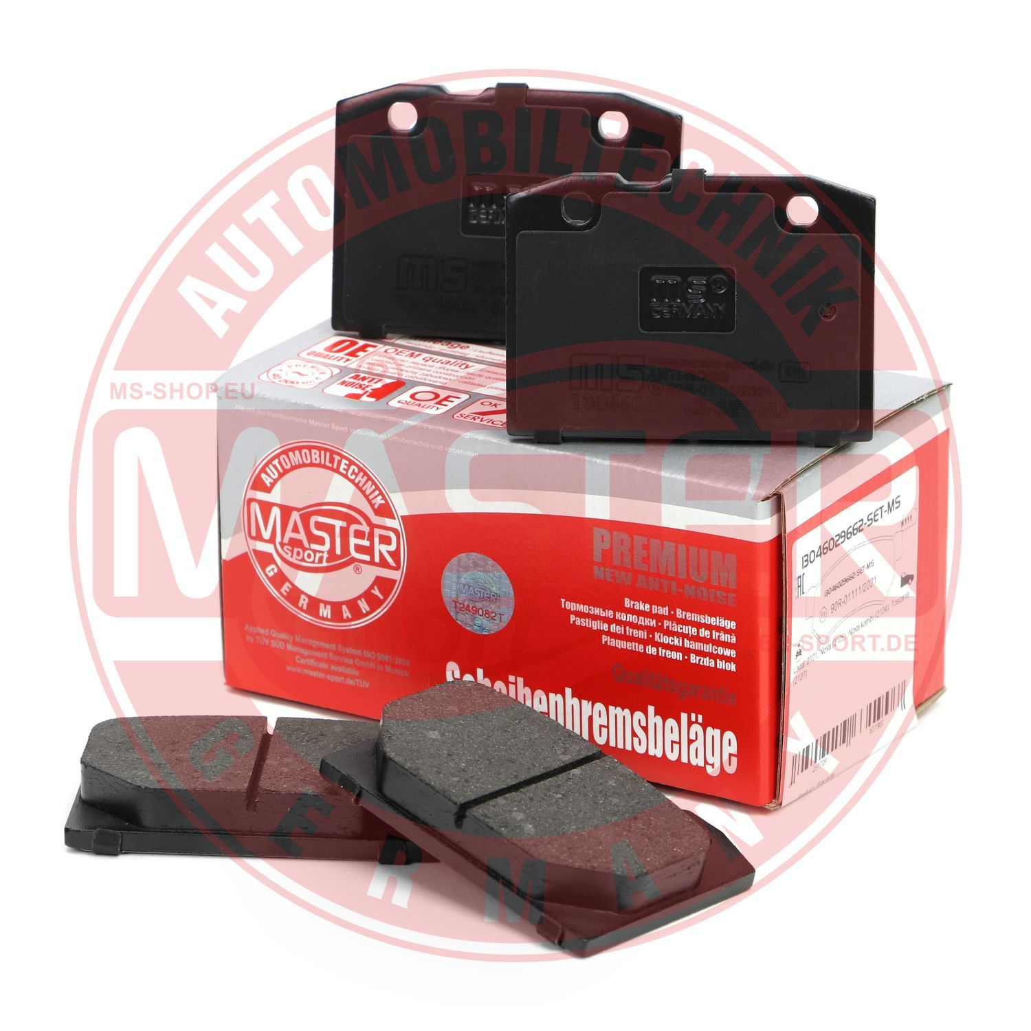 Zestaw klocków hamulcowych, hamulce tarczowe MASTER-SPORT GERMANY 13046029662-SET-MS