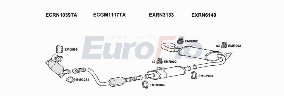 Układ wydechowy EUROFLO RNMAS25D7015