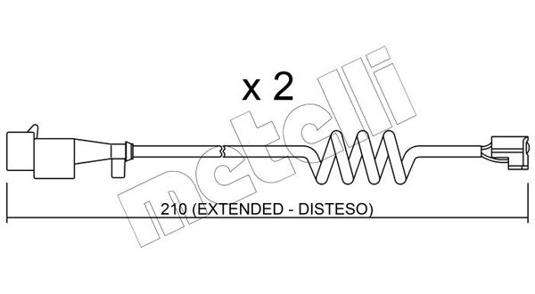 Styk ostrzegawczy, zużycie okładzin hamulcowych METELLI SU.226K