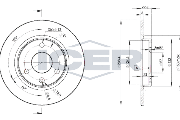Tarcza hamulcowa ICER 78BD7199-2