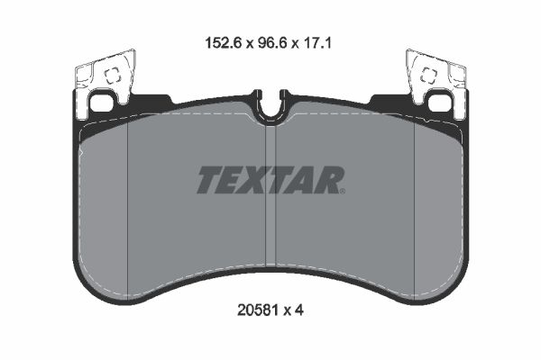 Sada brzdových platničiek kotúčovej brzdy TEXTAR 2058101