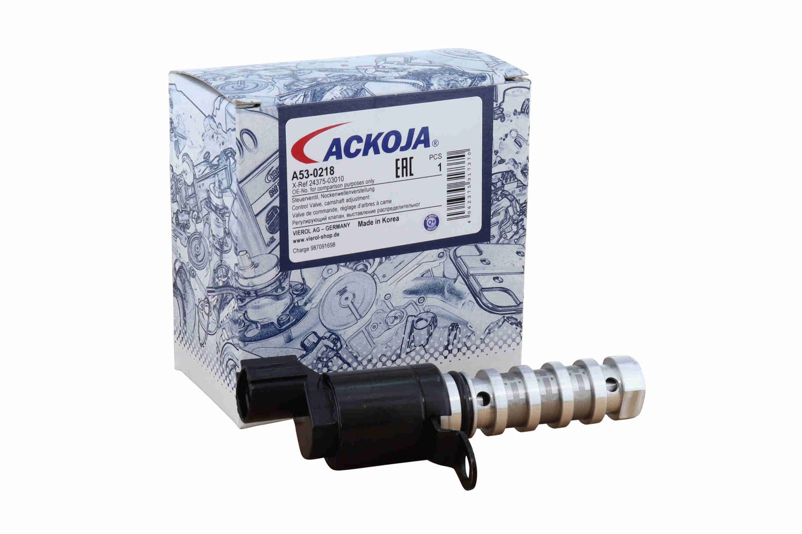 Valve de commande, réglage d'arbres à came OE KIA HYUNDAI 2437503010