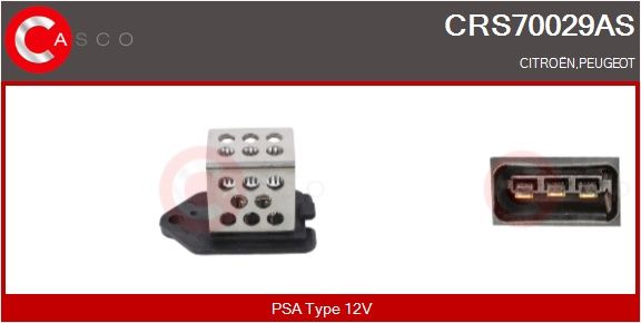 Předřazený odpor, elektromotor (ventilátor chladiče) CASCO CRS70029AS